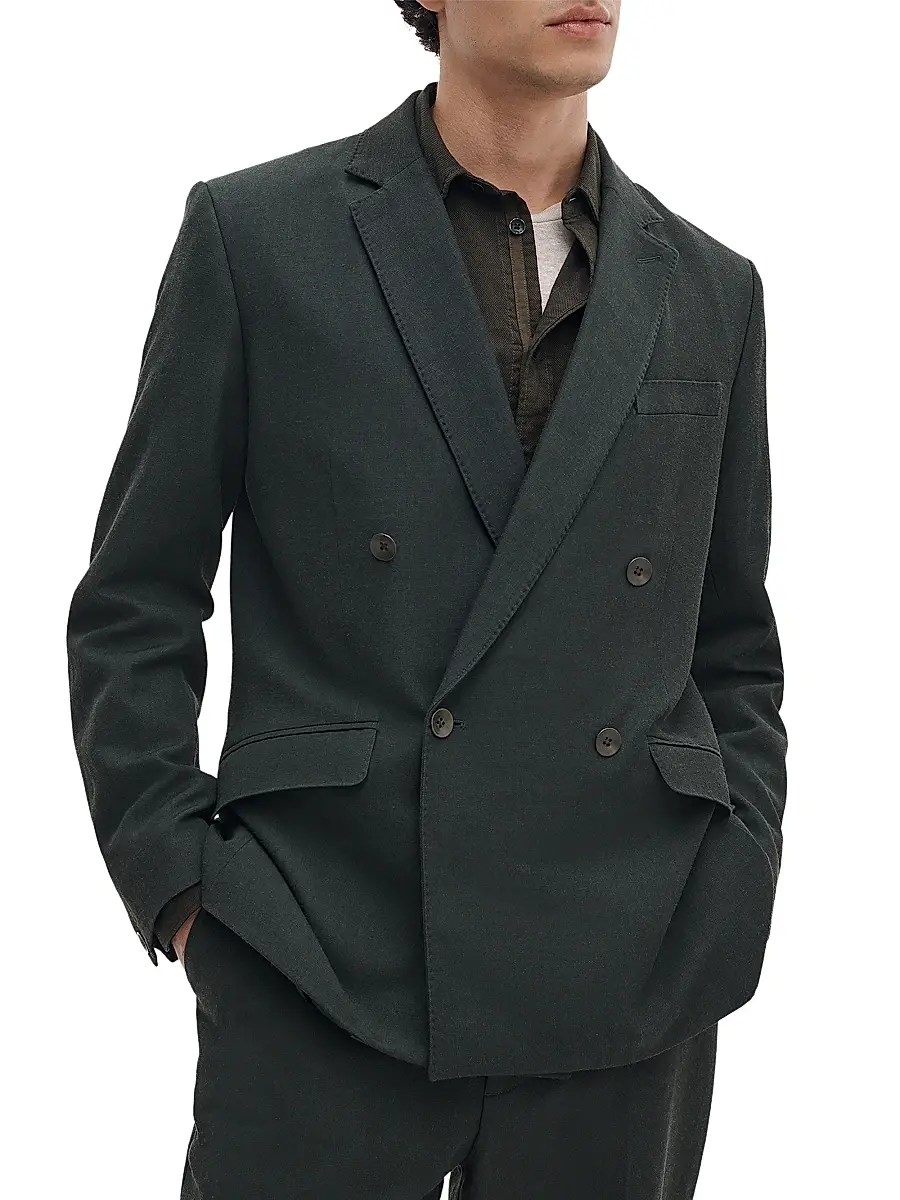 rag & bone Men's Butler Wool-Blend Double-Breasted Blazer | Thumbnail 3