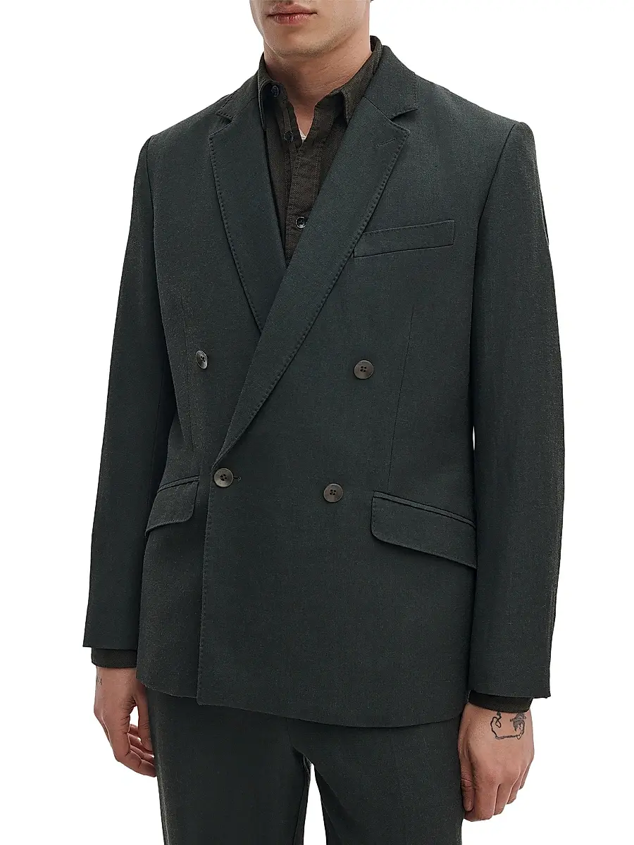 rag & bone Men's Butler Wool-Blend Double-Breasted Blazer | Thumbnail 4