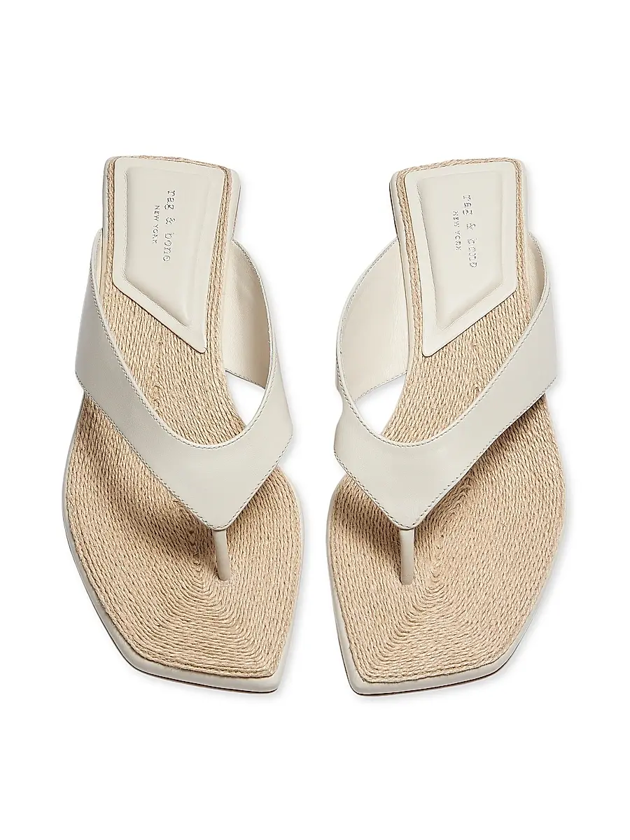rag & bone Women's Jo Leather Thong Wedge Sandals | Thumbnail 5 rag & bone Women's Jo Leather Thong Wedge Sandals | Thumbnail 5