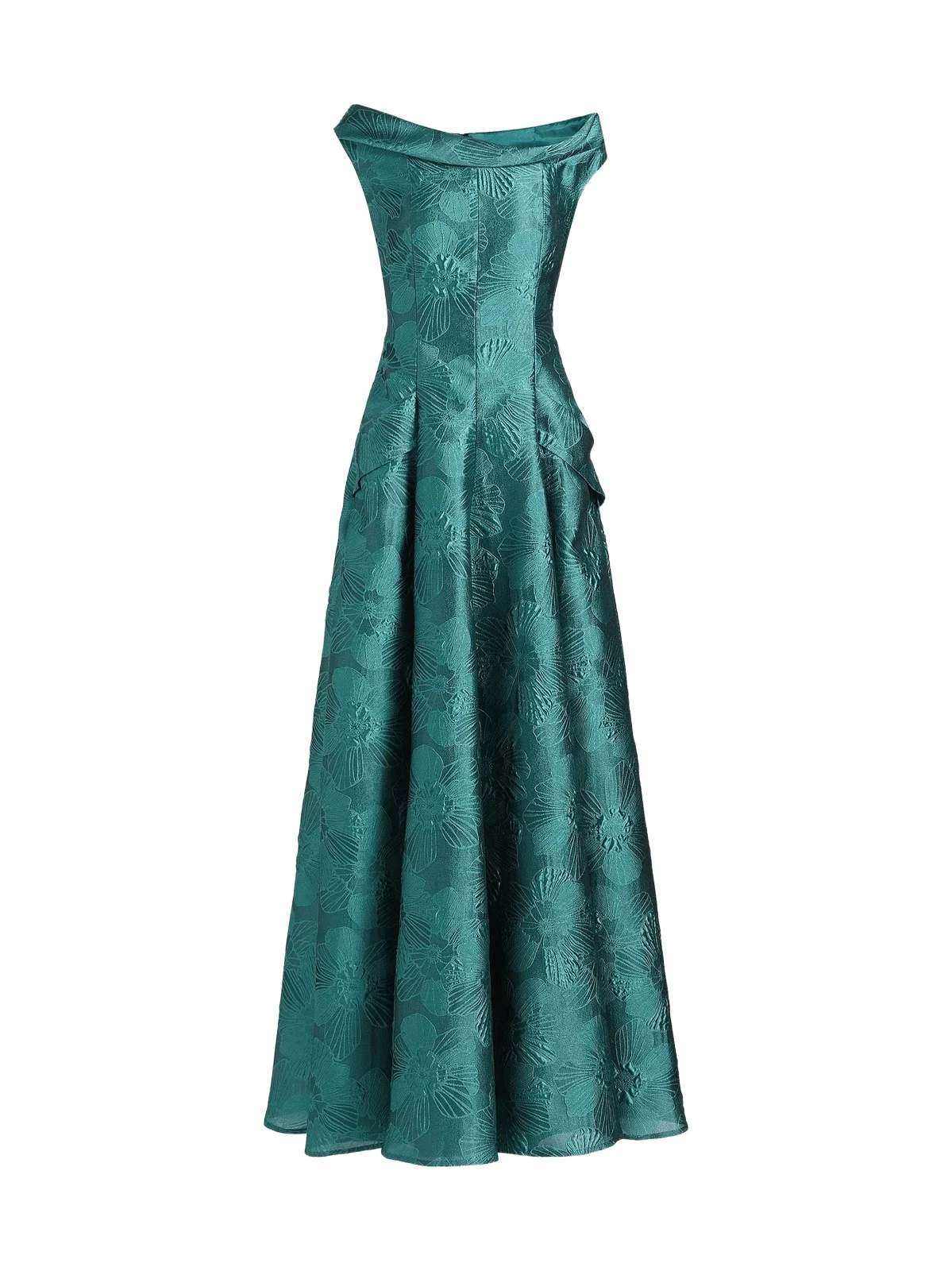 Women's Floral Jacquard A-Line Gown Women's Floral Jacquard A-Line Gown