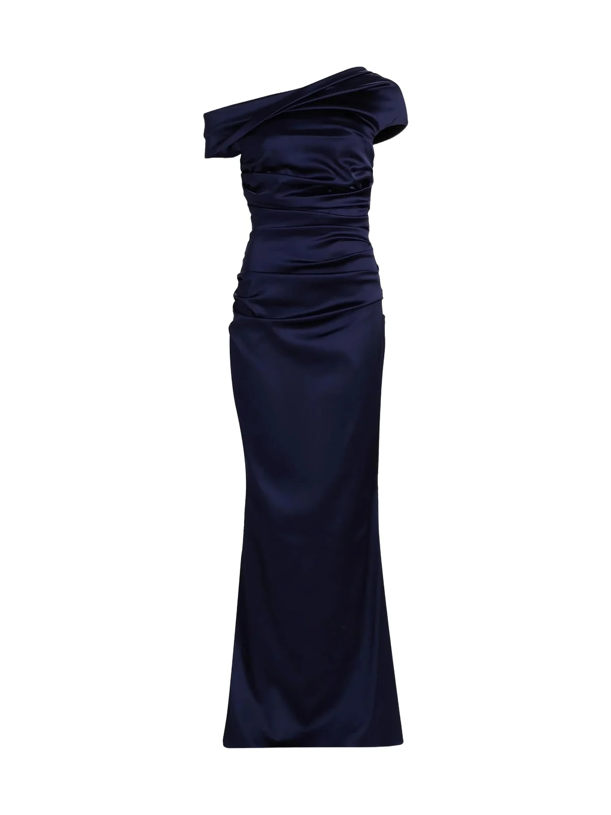 Women's Satin Off-the-Shoulder Sheath Gown