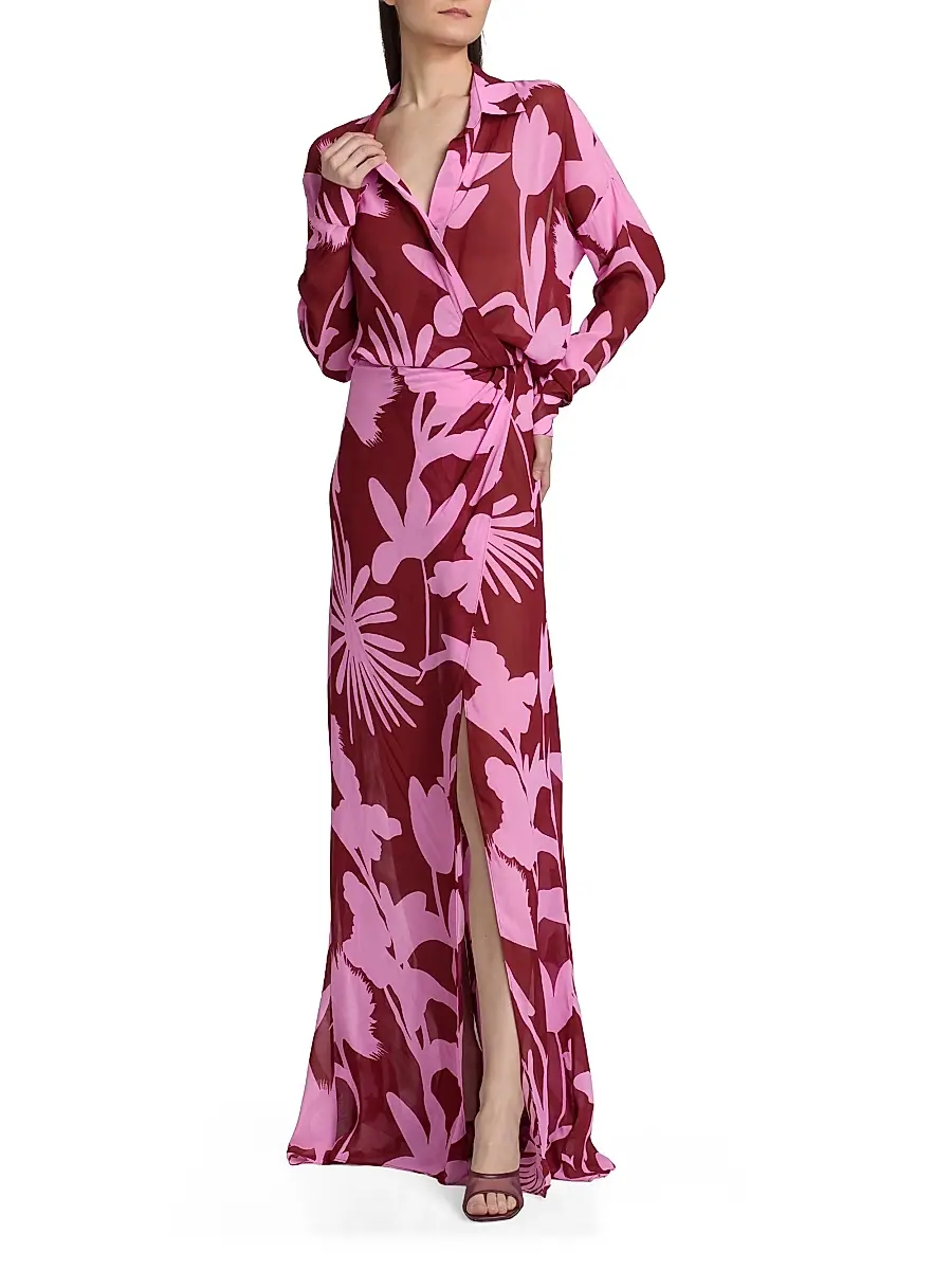EYWASOULS MALIBU Women's Lou Floral Maxi Shirtdress | Thumbnail 2 EYWASOULS MALIBU Women's Lou Floral Maxi Shirtdress | Thumbnail 2