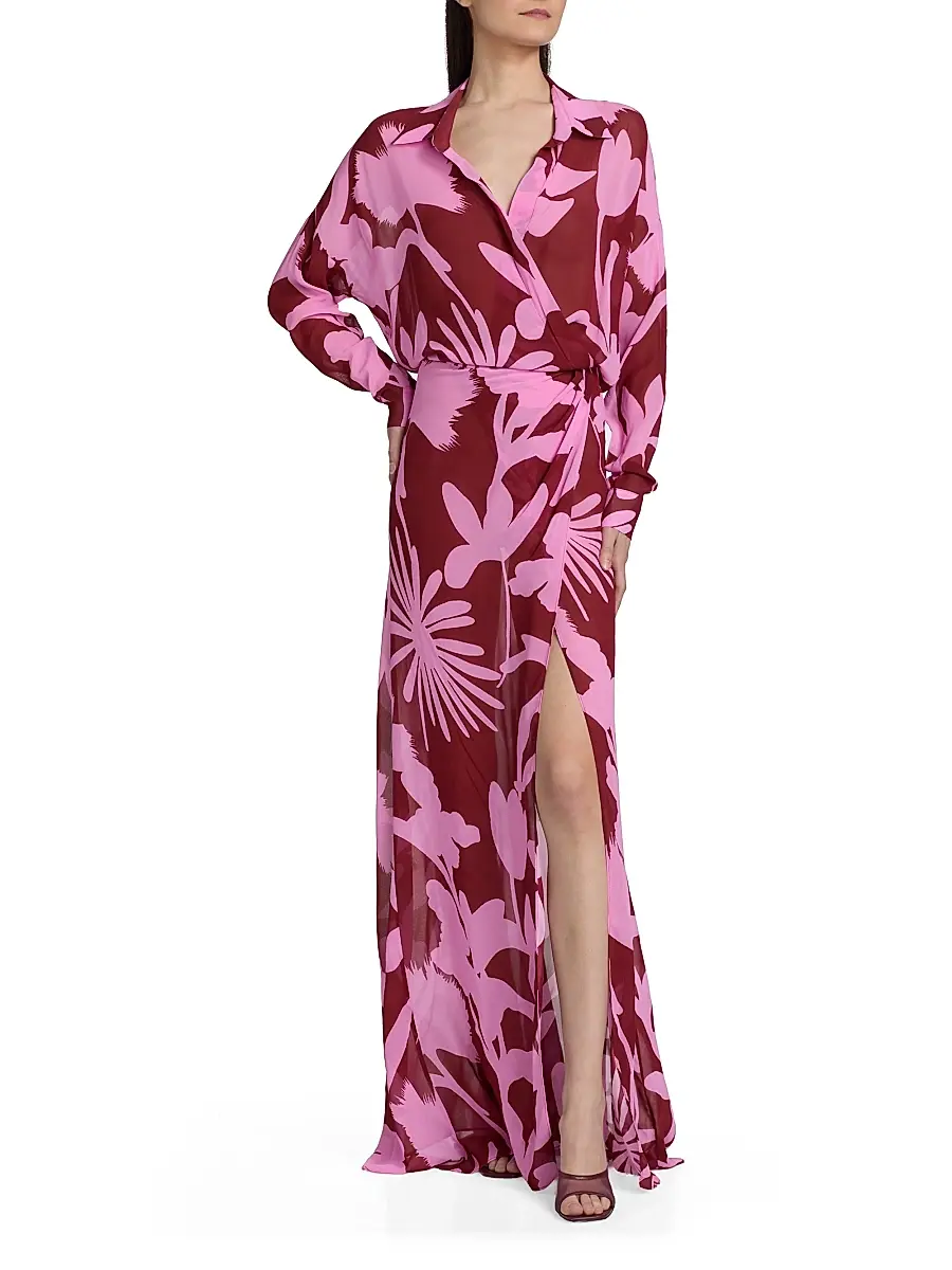 EYWASOULS MALIBU Women's Lou Floral Maxi Shirtdress | Thumbnail 3 EYWASOULS MALIBU Women's Lou Floral Maxi Shirtdress | Thumbnail 3