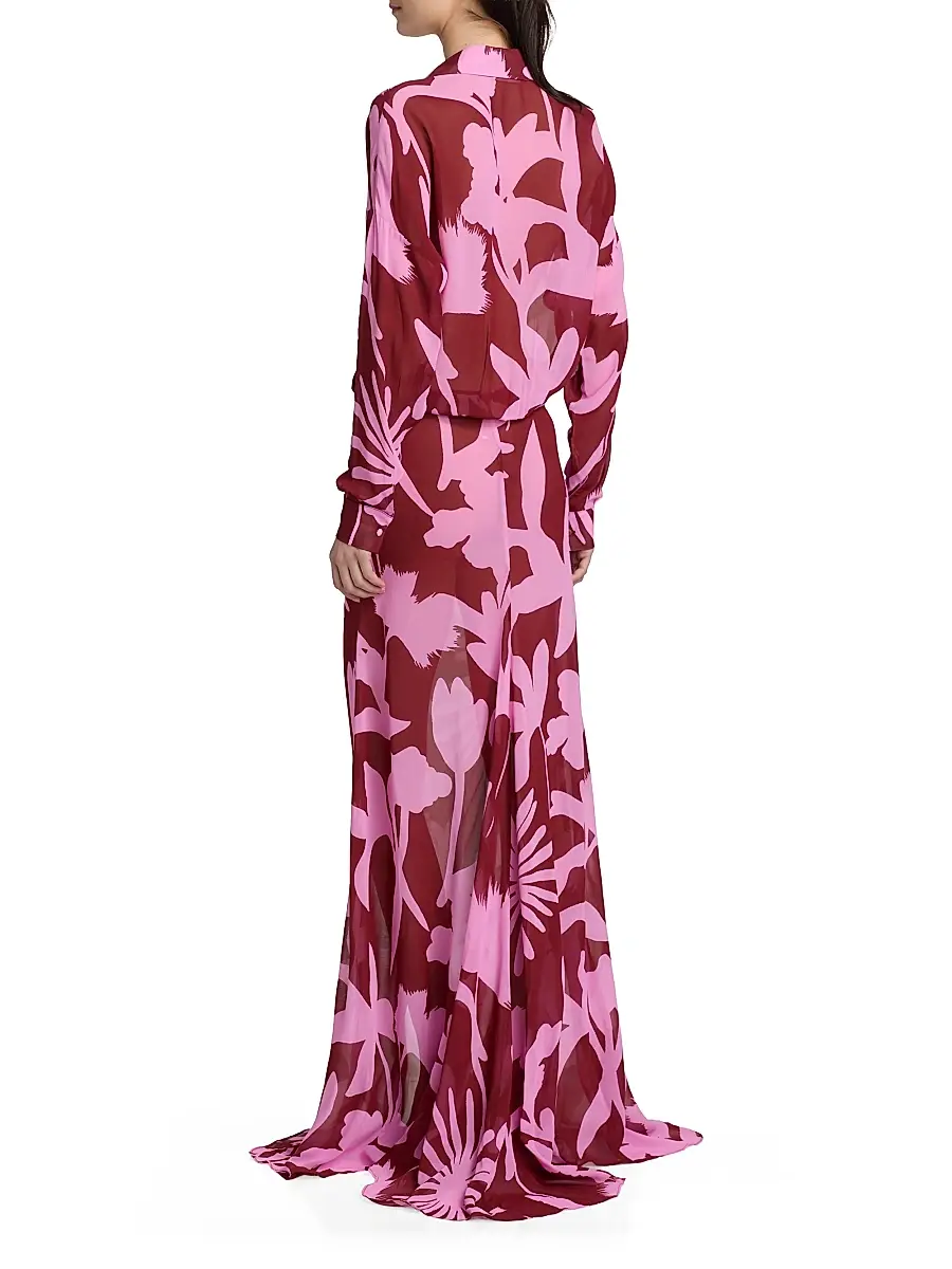 EYWASOULS MALIBU Women's Lou Floral Maxi Shirtdress | Thumbnail 5 EYWASOULS MALIBU Women's Lou Floral Maxi Shirtdress | Thumbnail 5