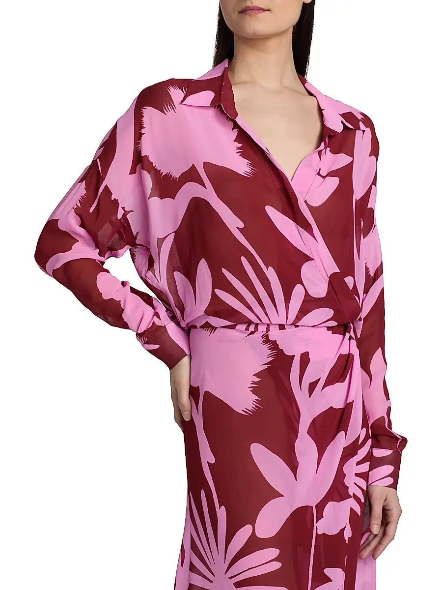 EYWASOULS MALIBU Women's Lou Floral Maxi Shirtdress | Thumbnail 6 EYWASOULS MALIBU Women's Lou Floral Maxi Shirtdress | Thumbnail 6