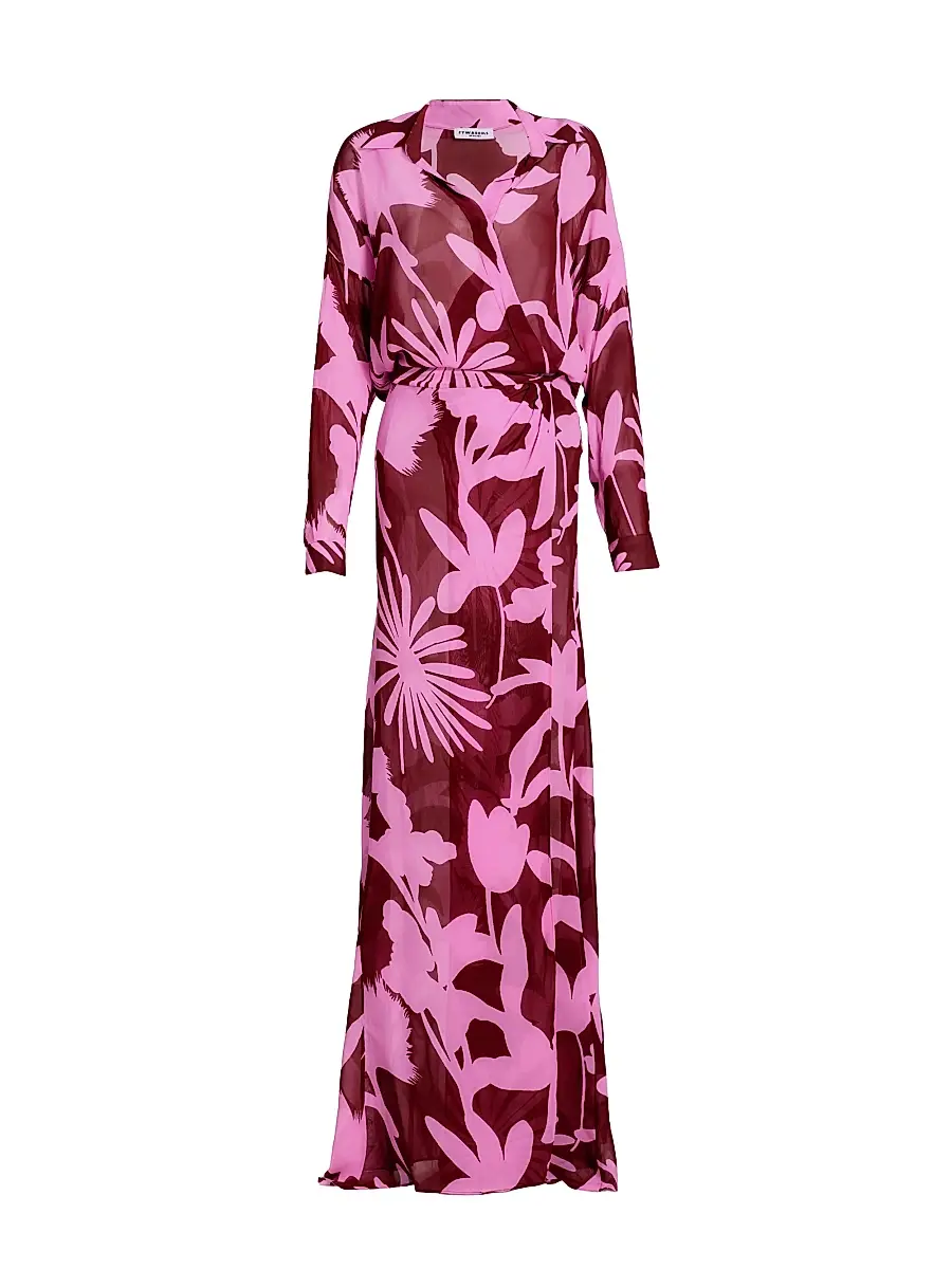 EYWASOULS MALIBU Women's Lou Floral Maxi Shirtdress