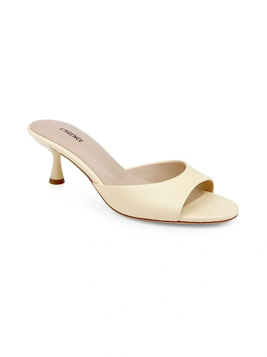 L'Agence Women's Arleen 60MM Leather Slip-On Sandals | Thumbnail 2