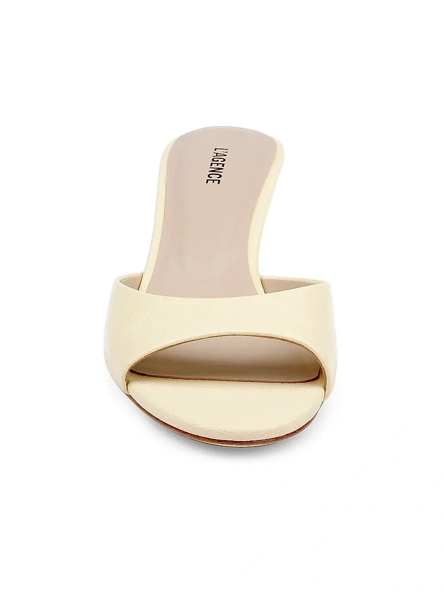 L'Agence Women's Arleen 60MM Leather Slip-On Sandals | Thumbnail 5