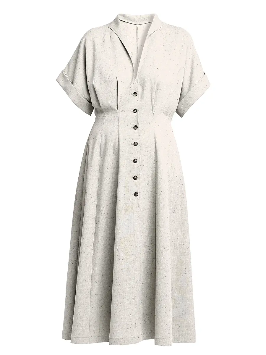 Alberta Ferretti Women's Fit & Flare Midi-Shirtdress | Image 1 Alberta Ferretti Women's Fit & Flare Midi-Shirtdress | Image 1