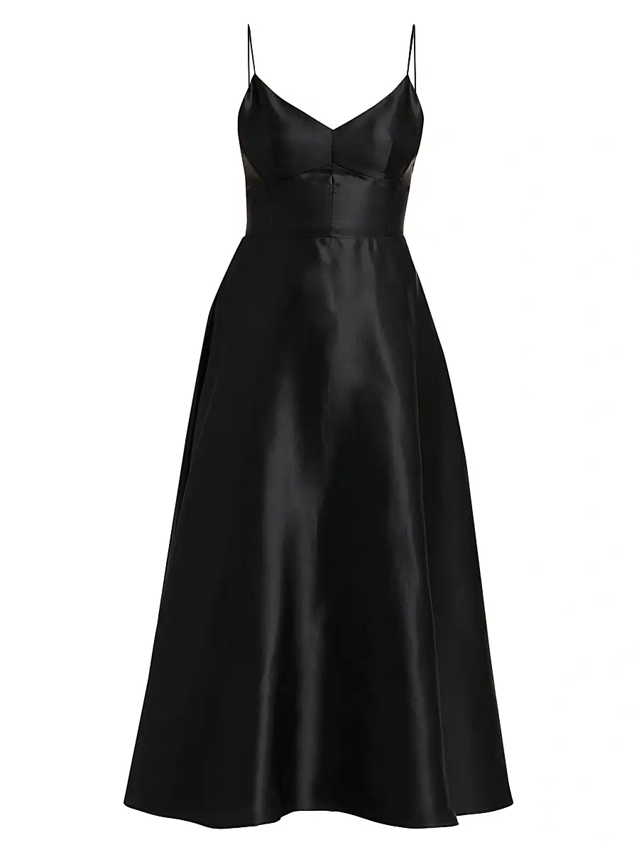 Alberta Ferretti Women's Silk Midi-Dress | Image 1 Alberta Ferretti Women's Silk Midi-Dress | Image 1