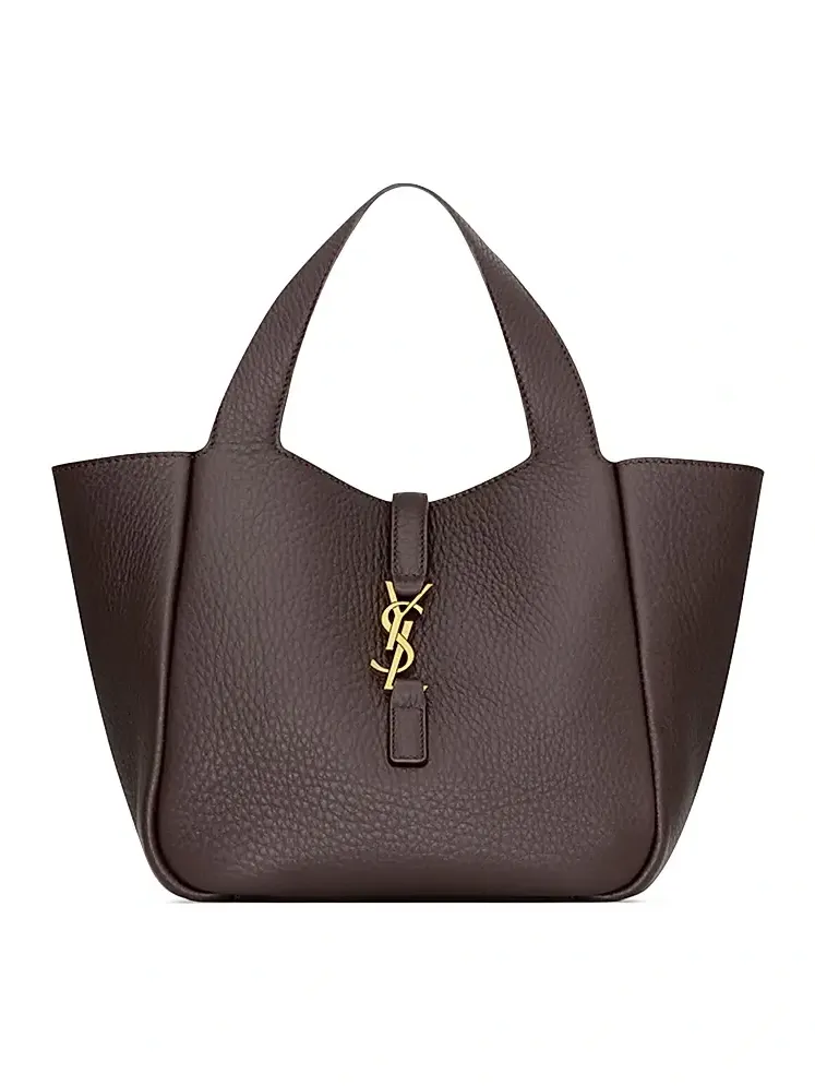 Women's Le 5 À 7 Baby Bea Top Handle Bag in Grained Leather - Arabica