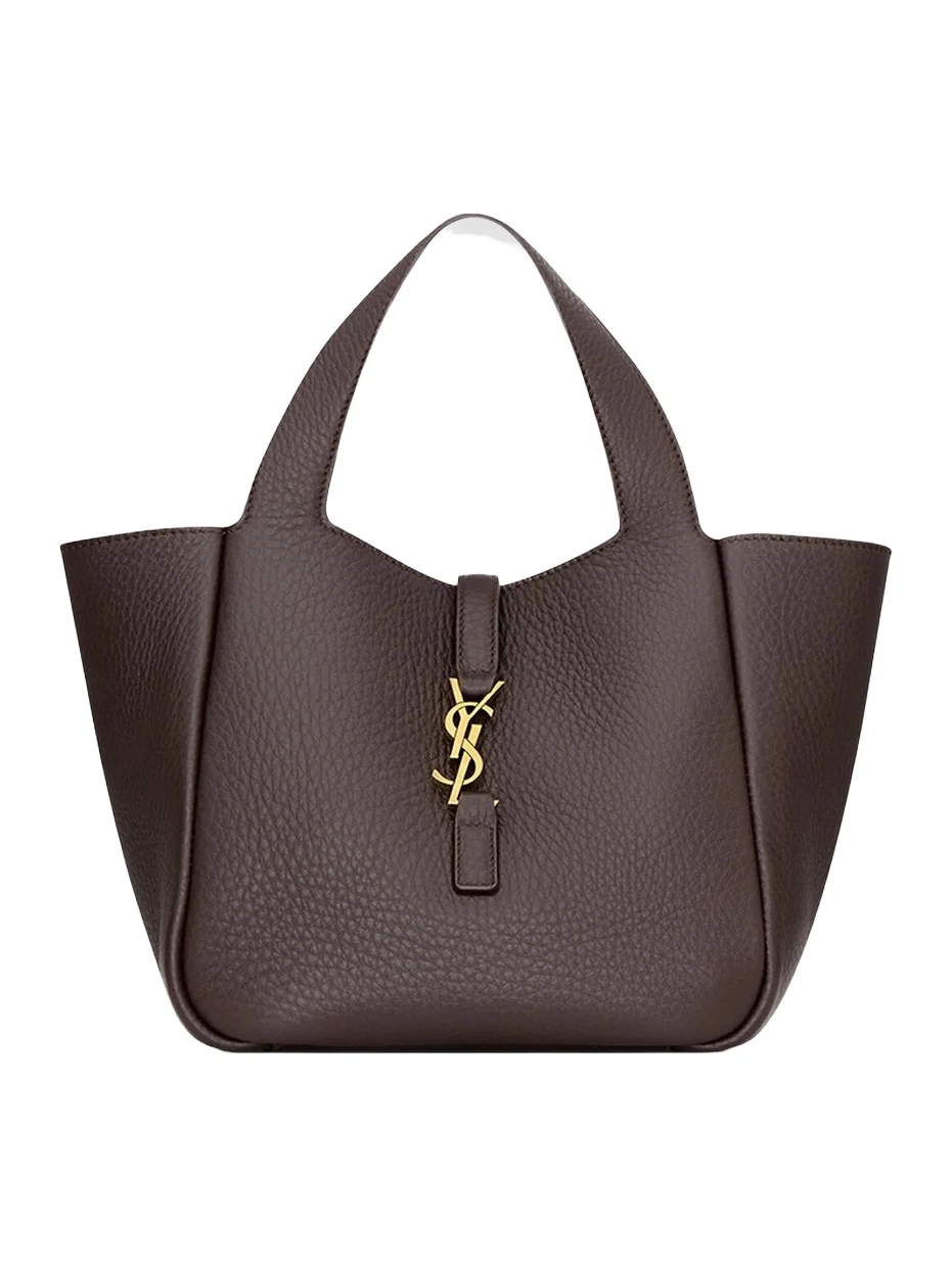 Women's Le 5 À 7 Baby Bea Top Handle Bag in Grained Leather - Arabica