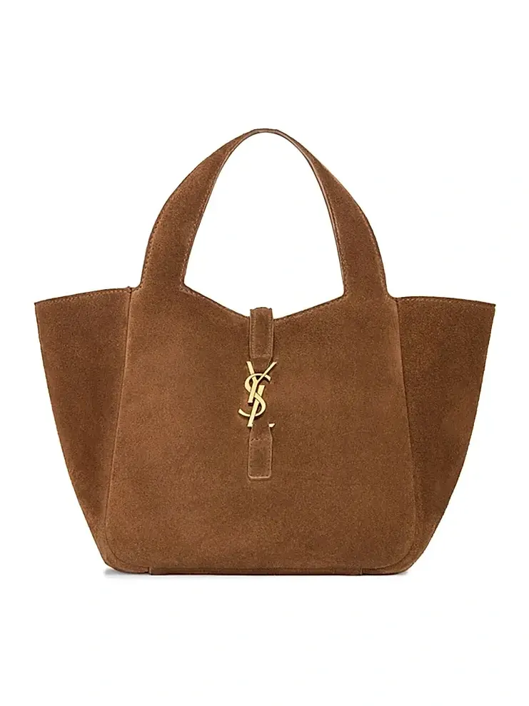 Women's Le 5 À 7 Baby Bea Top Handle Bag in Suede - Caramel Cognac Women's Le 5 À 7 Baby Bea Top Handle Bag in Suede - Caramel Cognac
