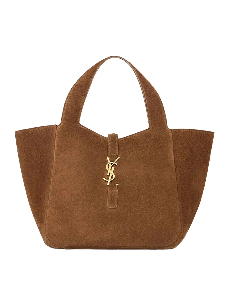 Women's Le 5 À 7 Baby Bea Top Handle Bag in Suede - Caramel Cognac Women's Le 5 À 7 Baby Bea Top Handle Bag in Suede - Caramel Cognac