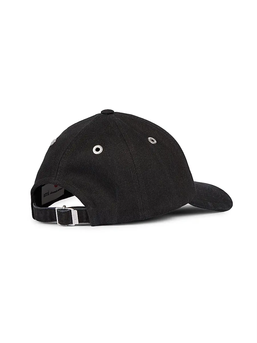 AMI Paris Men's Felt Ami de Coeur Baseball Cap - Noir | Thumbnail 3 AMI Paris Men's Felt Ami de Coeur Baseball Cap - Noir | Thumbnail 3