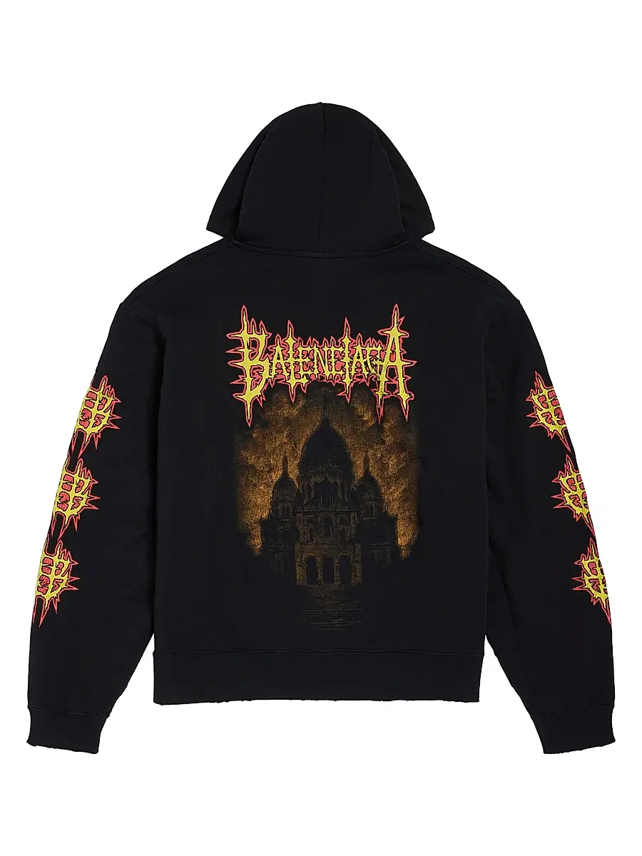 Balenciaga Men's Sacré Coeur Oversized Zip-Up Hoodie | Thumbnail 2 Balenciaga Men's Sacré Coeur Oversized Zip-Up Hoodie | Thumbnail 2