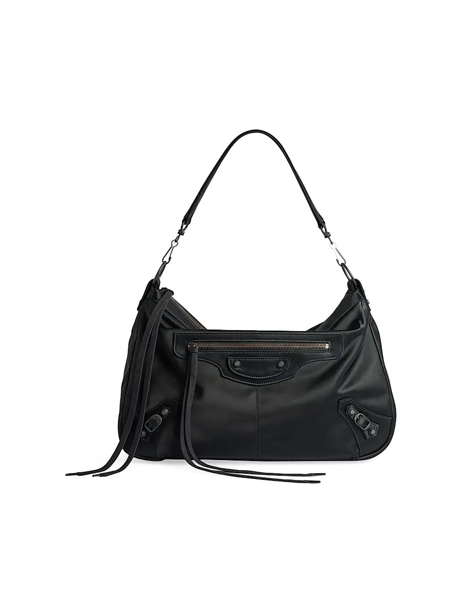 Balenciaga Men's Le City Moto Shoulder Bag - Black | Thumbnail 7