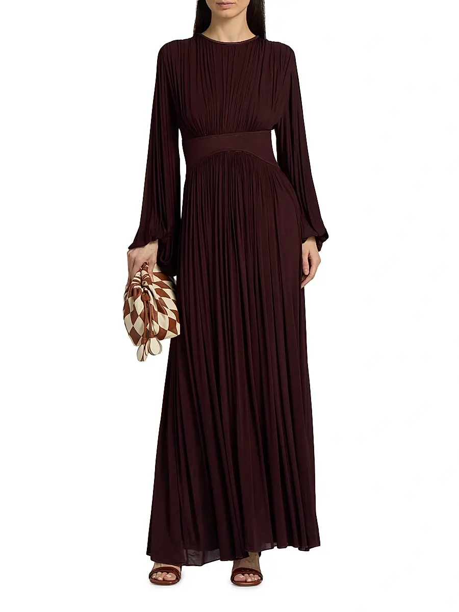 Zimmermann Women's Luna Billow Pleated Maxi Dress | Thumbnail 2 Zimmermann Women's Luna Billow Pleated Maxi Dress | Thumbnail 2