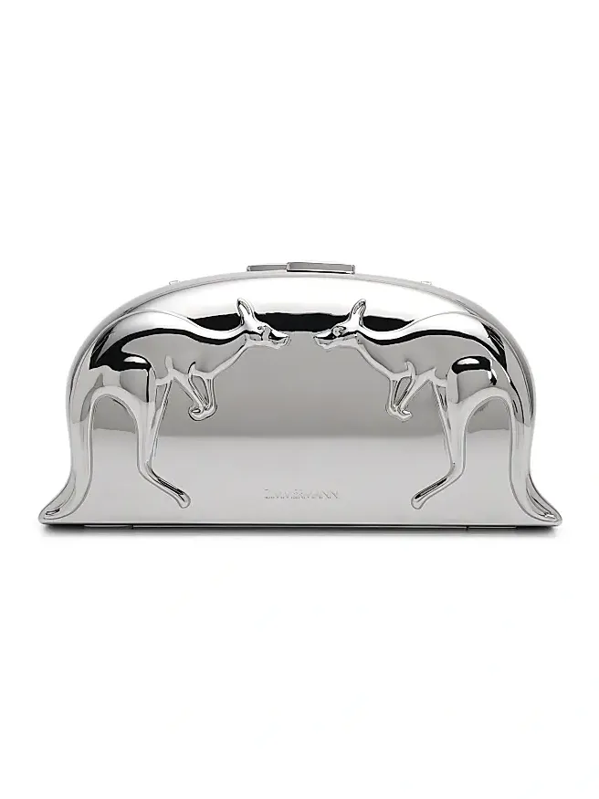 Women's Rapture Kangaroo-Motif Metallic Clutch