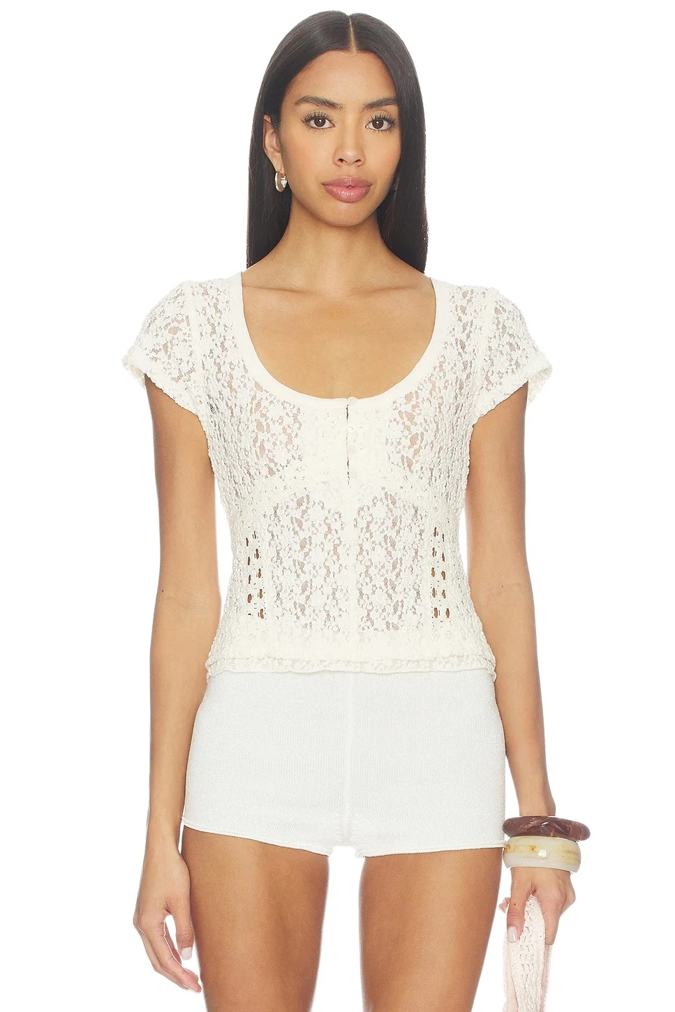 Free People Claro Short Sleeve Tee