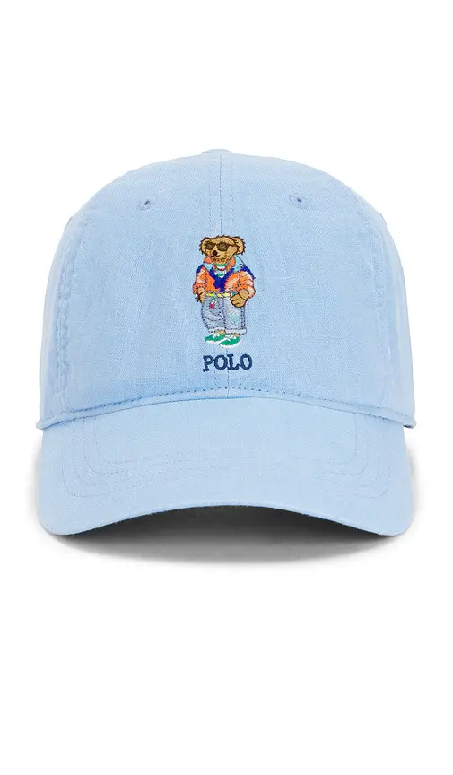 Polo Ralph Lauren Novelty Bear Linen Ball Cap | Image 1 Polo Ralph Lauren Novelty Bear Linen Ball Cap | Image 1