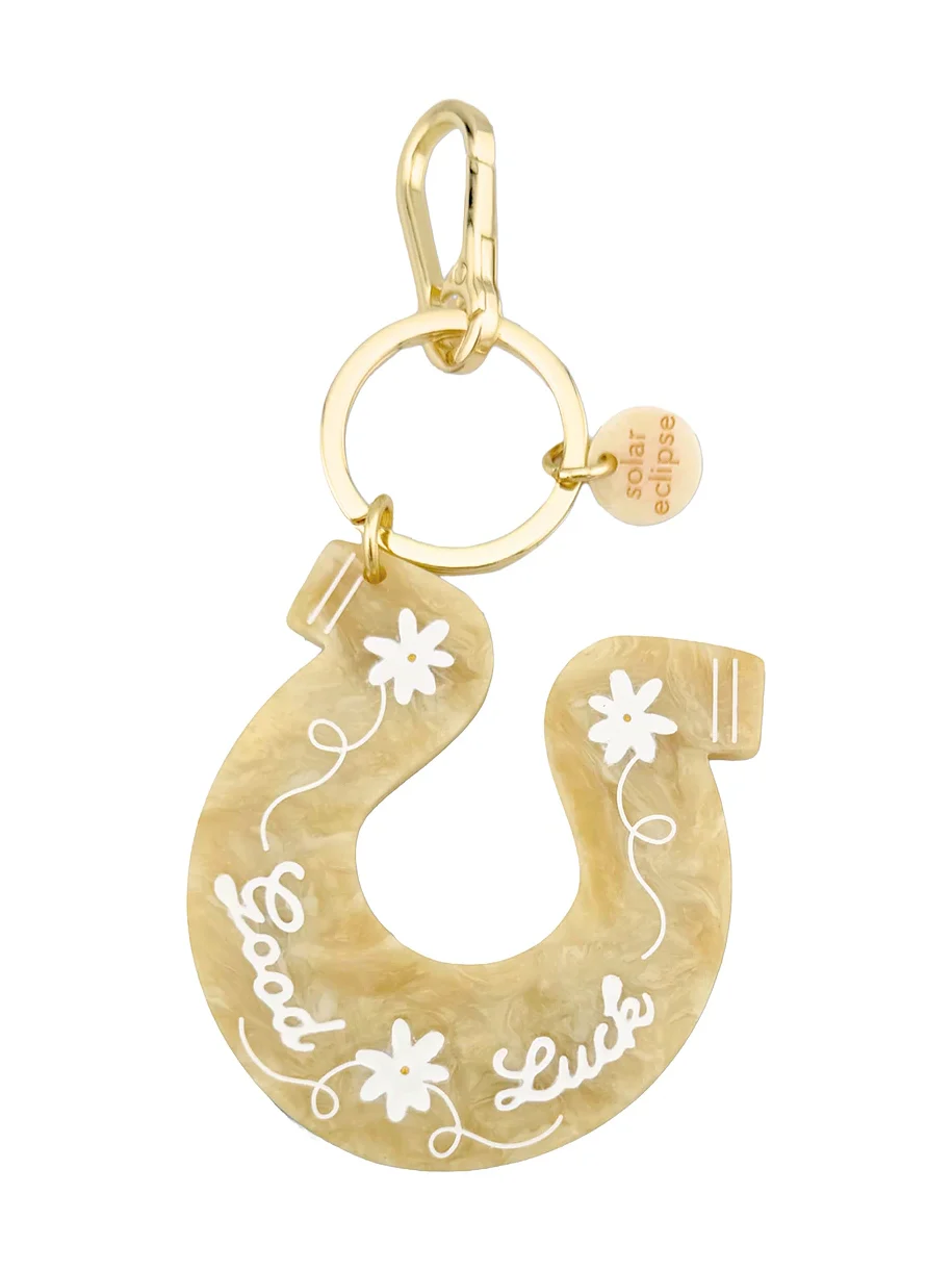 Hand-painted Good Luck Horseshoe Bag Charm & Keychain Hand-painted Good Luck Horseshoe Bag Charm & Keychain