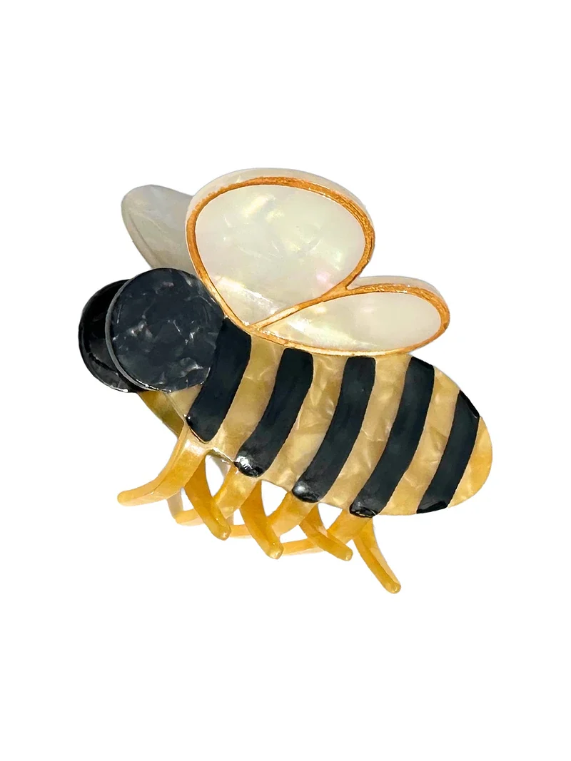 Solar Eclipse Hand-painted Bee Claw Hair Clip