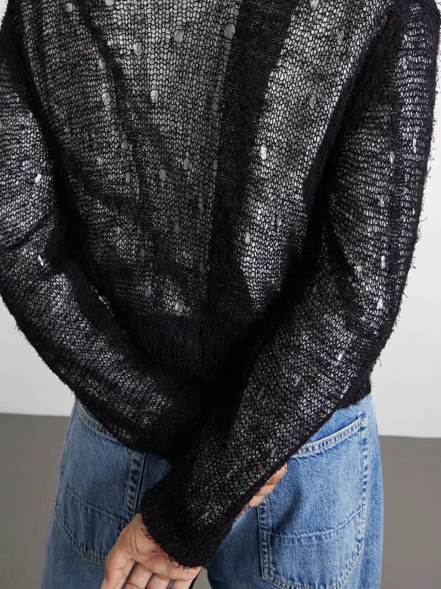 Our Legacy Academy Open-Knit Linen-Blend Cardigan - Men | Thumbnail 5 Our Legacy Academy Open-Knit Linen-Blend Cardigan - Men | Thumbnail 5