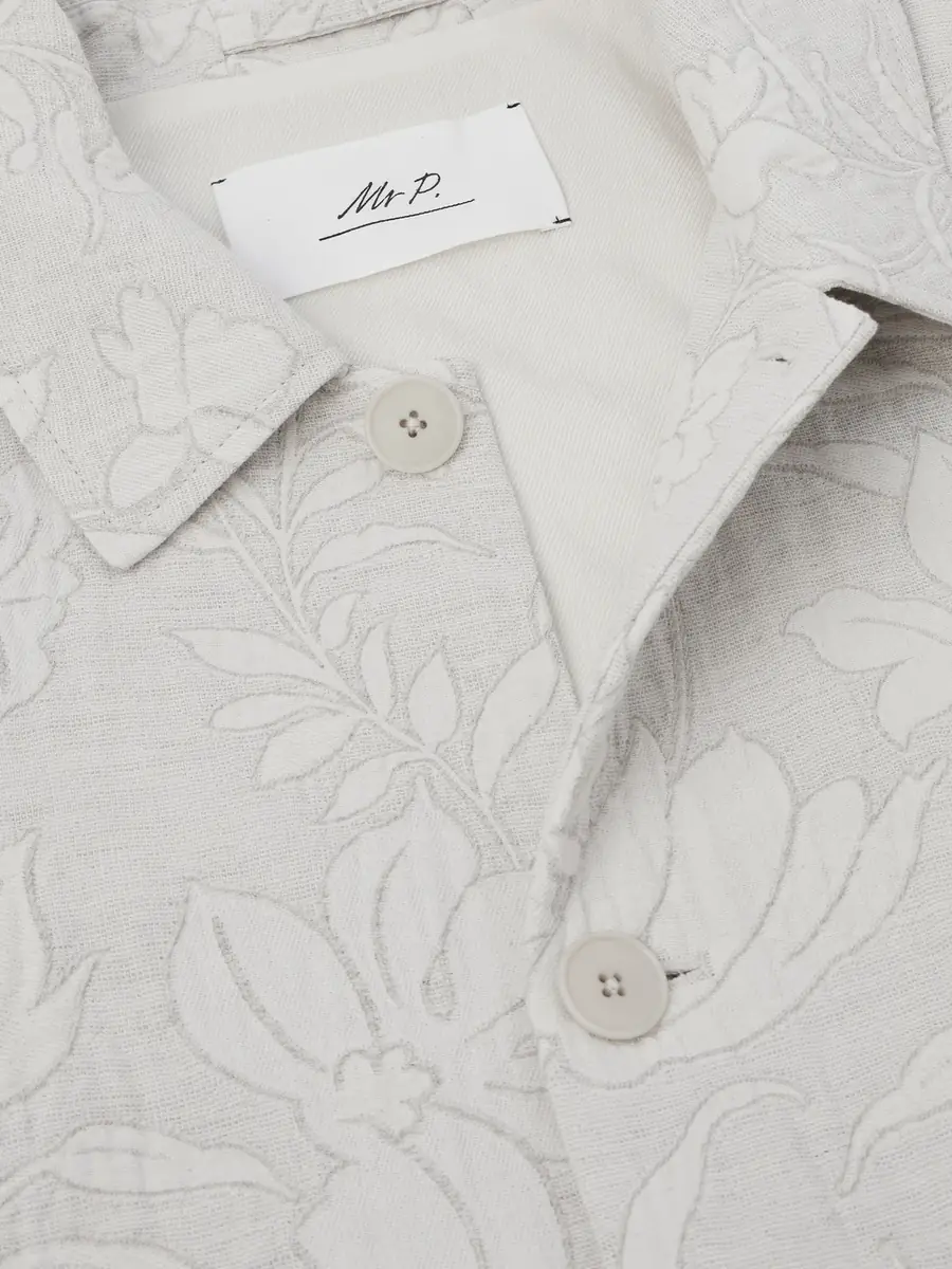 MR P. Cotton and Linen-Blend Jacquard Blouson Jacket - Men | Thumbnail 5 MR P. Cotton and Linen-Blend Jacquard Blouson Jacket - Men | Thumbnail 5