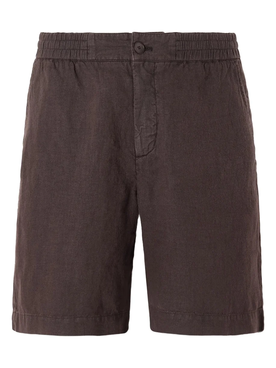 Straight-Leg Linen Shorts - Men Straight-Leg Linen Shorts - Men