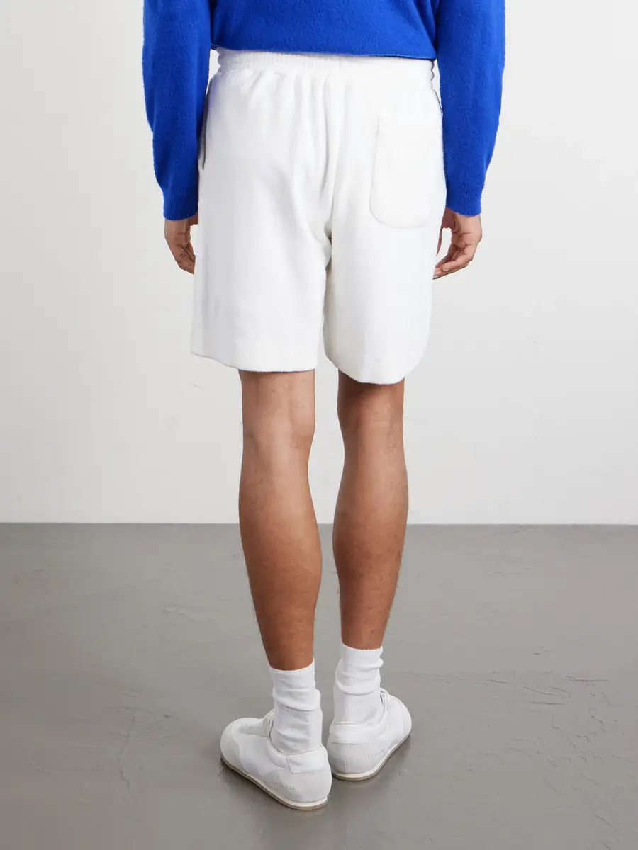 MR P. Straight-Leg Organic Cotton and Silk-Blend Terry Shorts - Men | Thumbnail 4