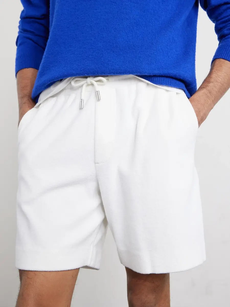 MR P. Straight-Leg Organic Cotton and Silk-Blend Terry Shorts - Men | Thumbnail 5