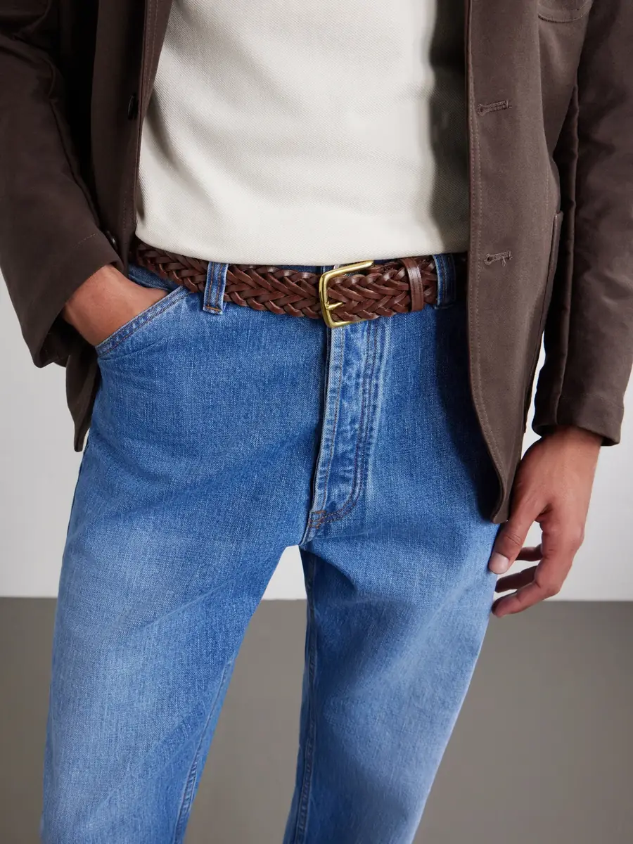Drake's 3cm Woven Leather Belt - Men | Thumbnail 2