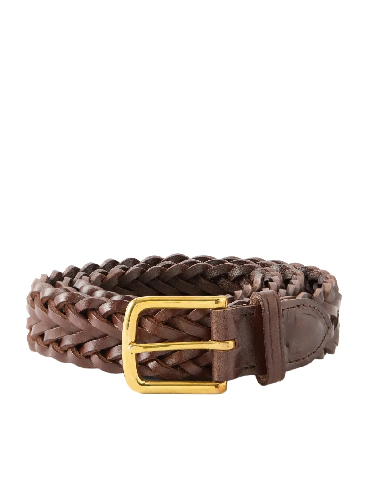 Drake's 3cm Woven Leather Belt - Men