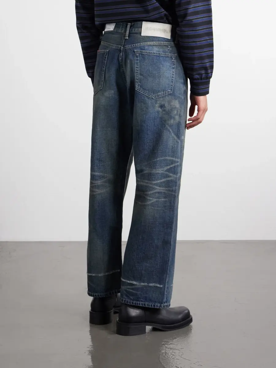 Neighborhood Savage Wide-Leg Bead-Embellished Distressed Jeans - Men | Thumbnail 4