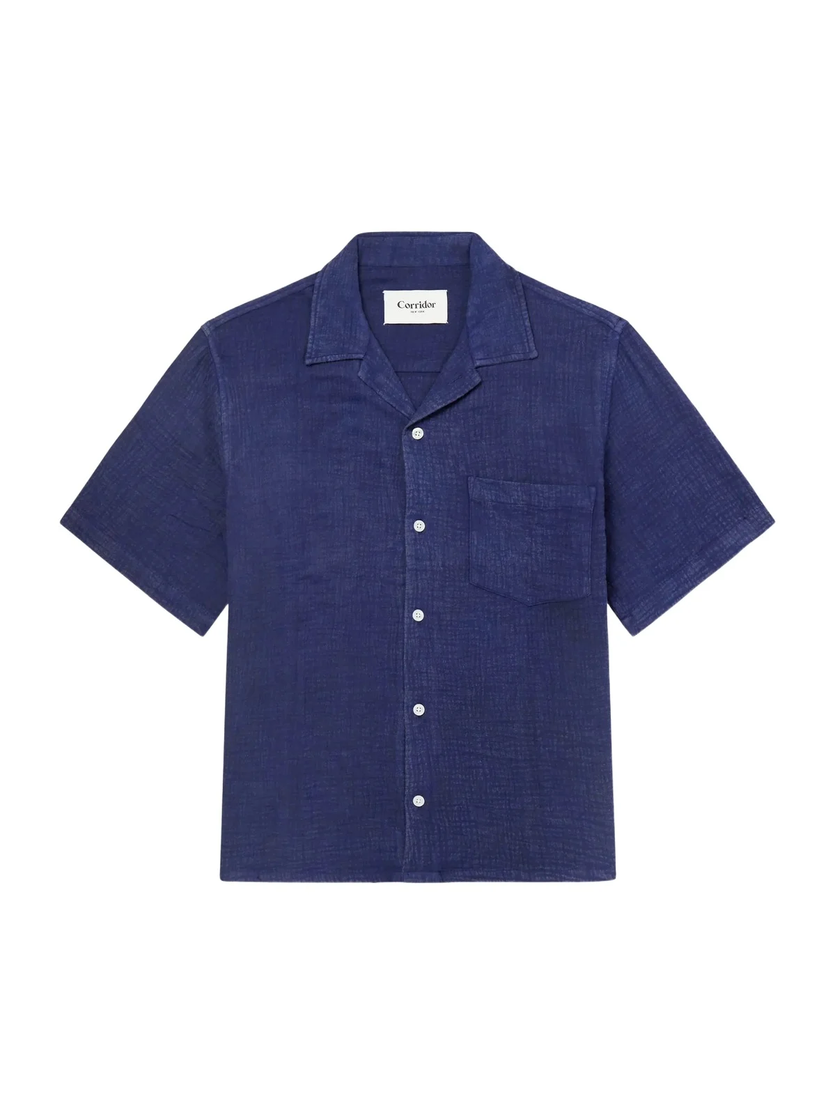 Camp-Collar Cotton Shirt - Men Camp-Collar Cotton Shirt - Men