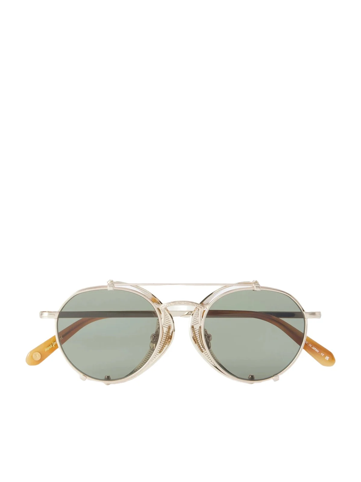 Garrett Leight California Optical Ocampo Double-Bridge Round-Frame Silver-Tone Metal Sunglasses - Men