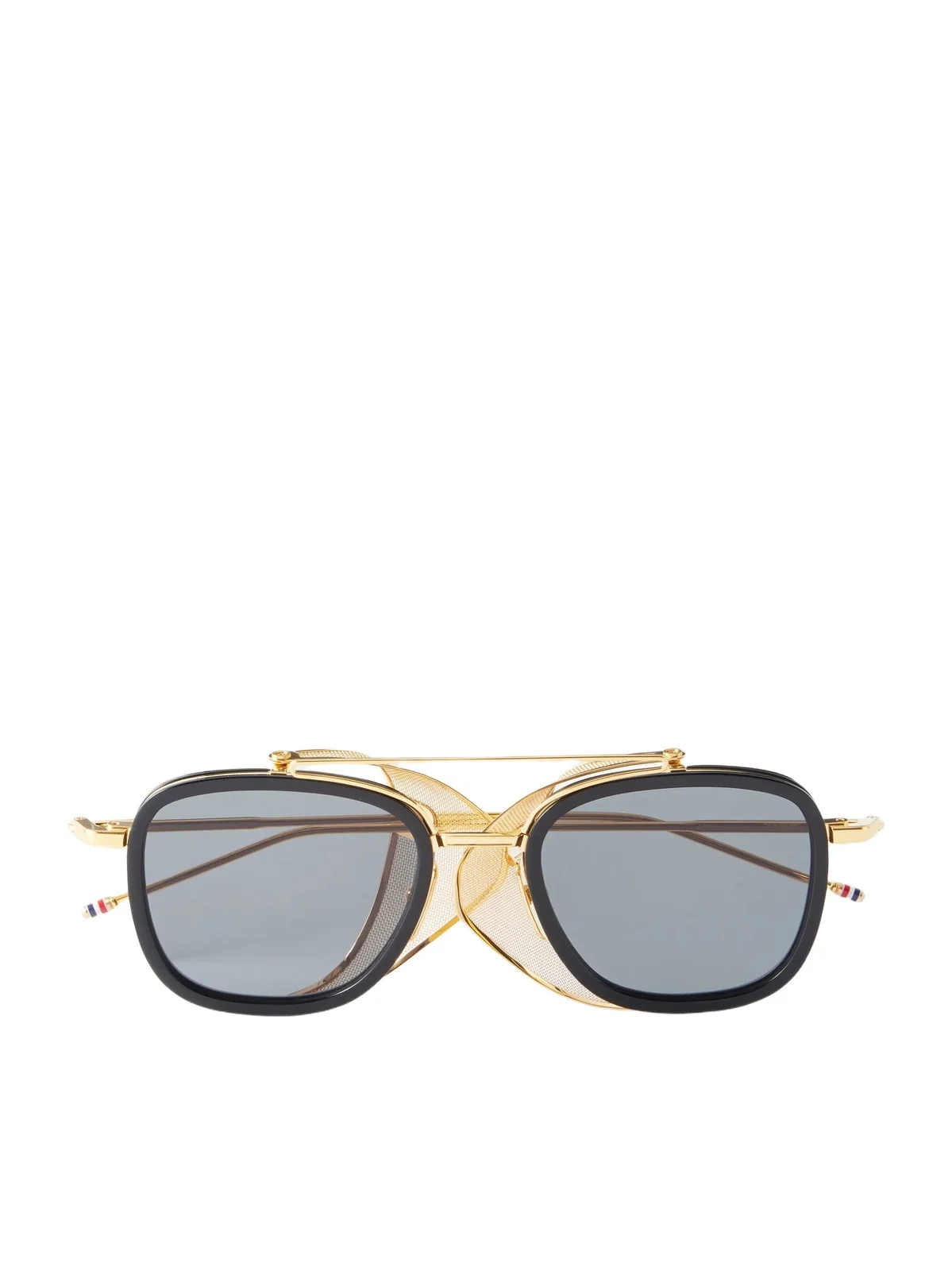 Thom Browne Round-Frame Silver-Tone Titanium Sunglasses - Men