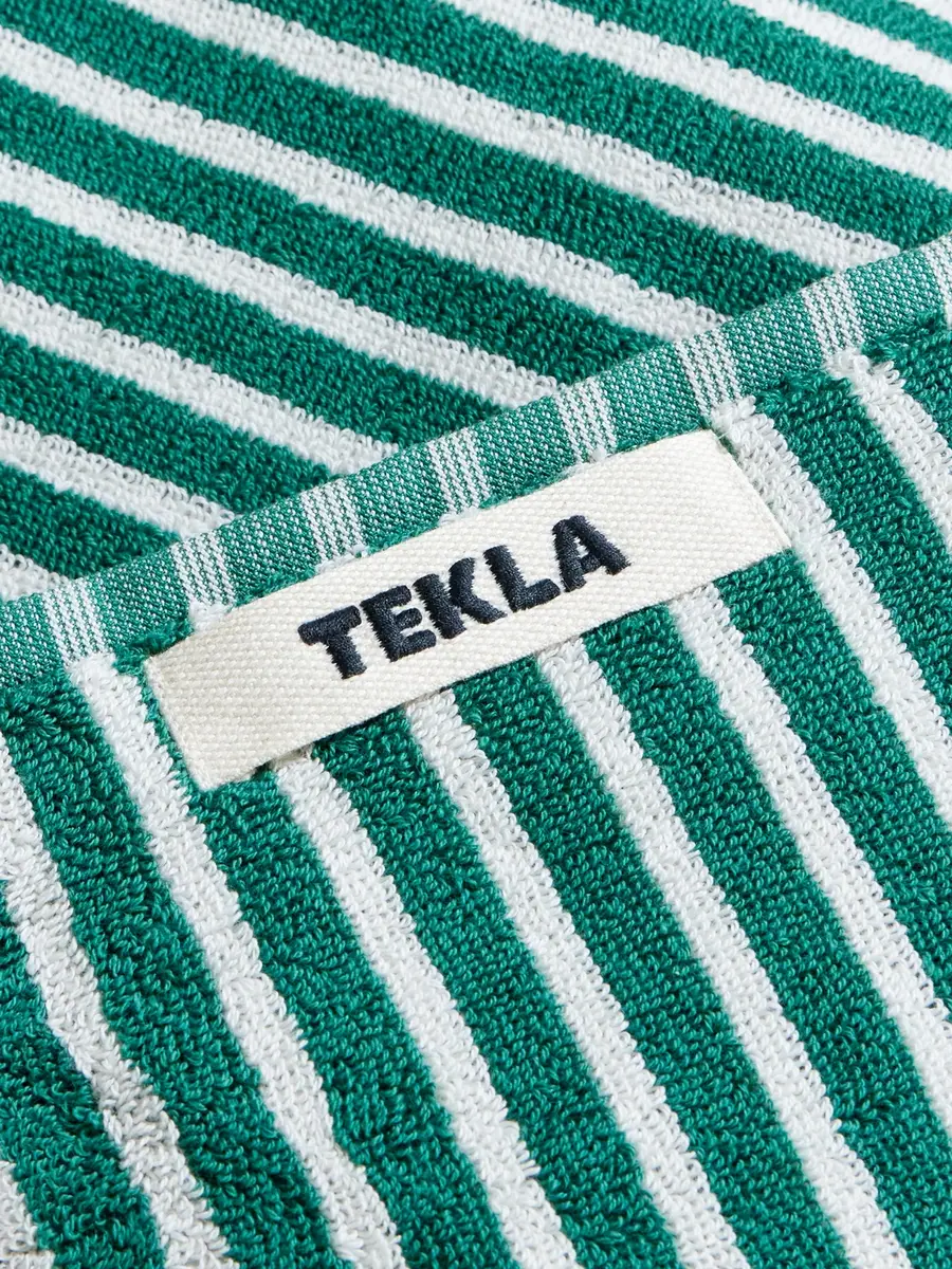 Tekla Set of Three Logo-Appliquéd Striped Organic Cotton-Terry Towels - Men | Thumbnail 3