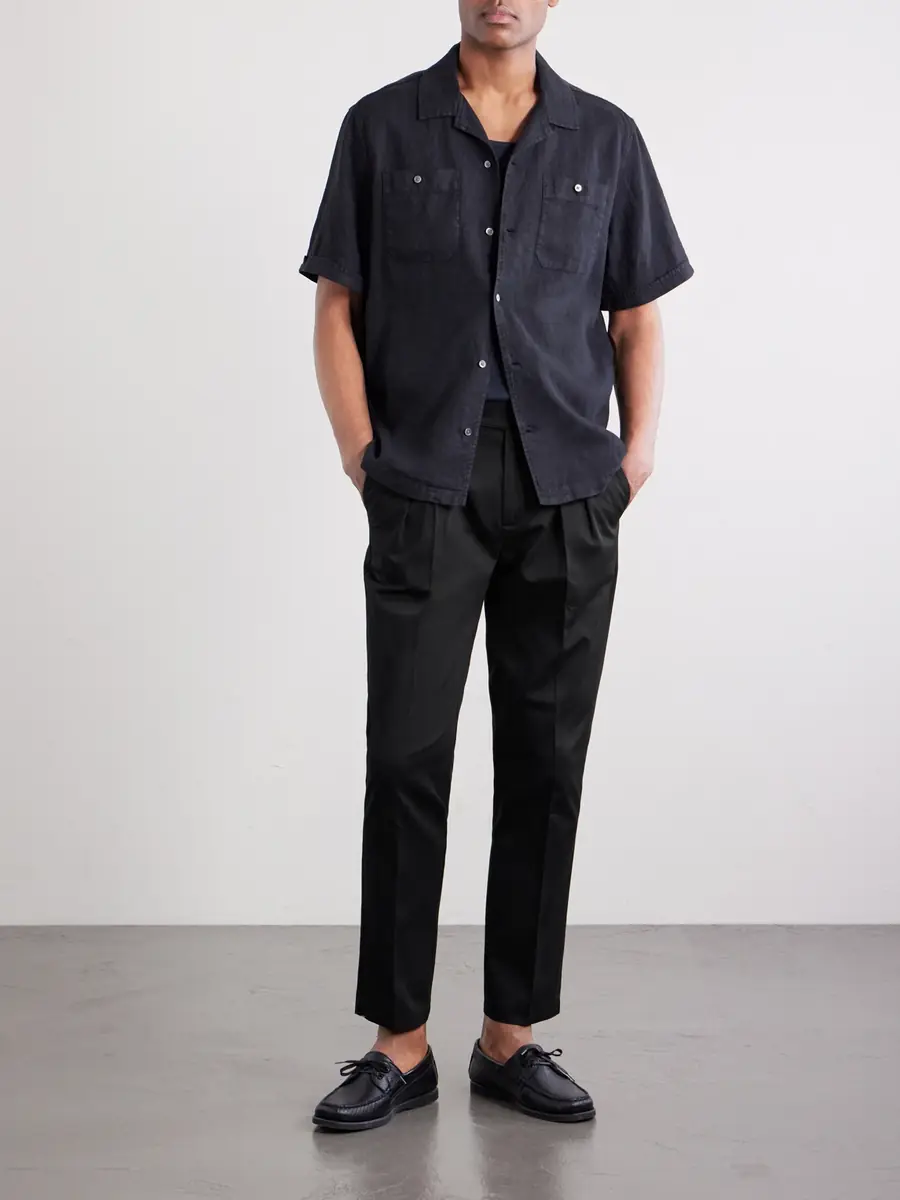 MR P. Steve Tapered Pleated Cotton Trousers - Men | Thumbnail 2 MR P. Steve Tapered Pleated Cotton Trousers - Men | Thumbnail 2