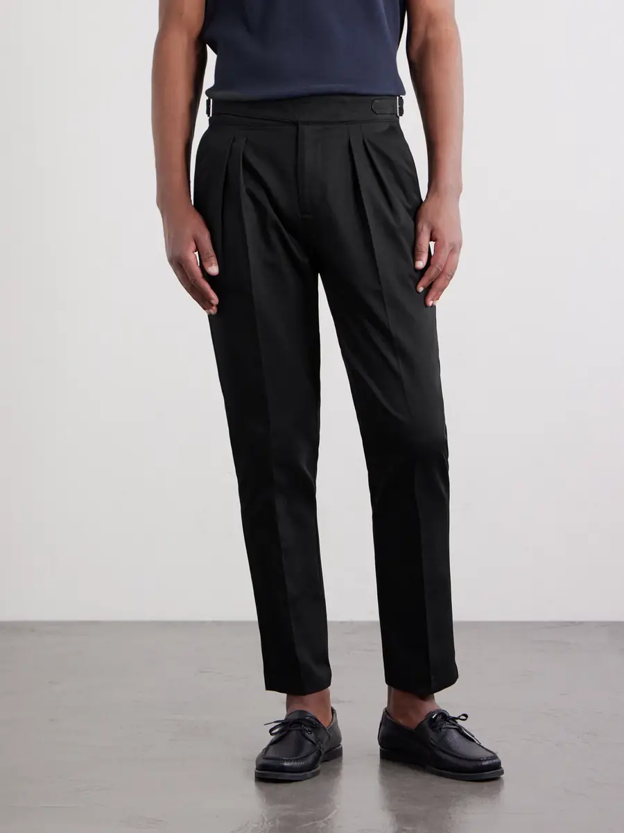 MR P. Steve Tapered Pleated Cotton Trousers - Men | Thumbnail 3 MR P. Steve Tapered Pleated Cotton Trousers - Men | Thumbnail 3