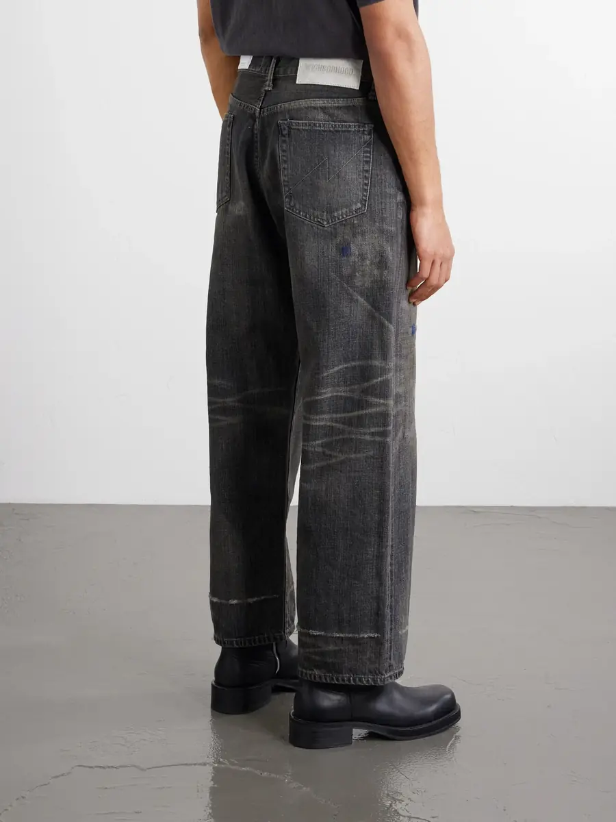 Neighborhood Savage Wide-Leg Bead-Embellished Distressed Jeans - Men | Thumbnail 4