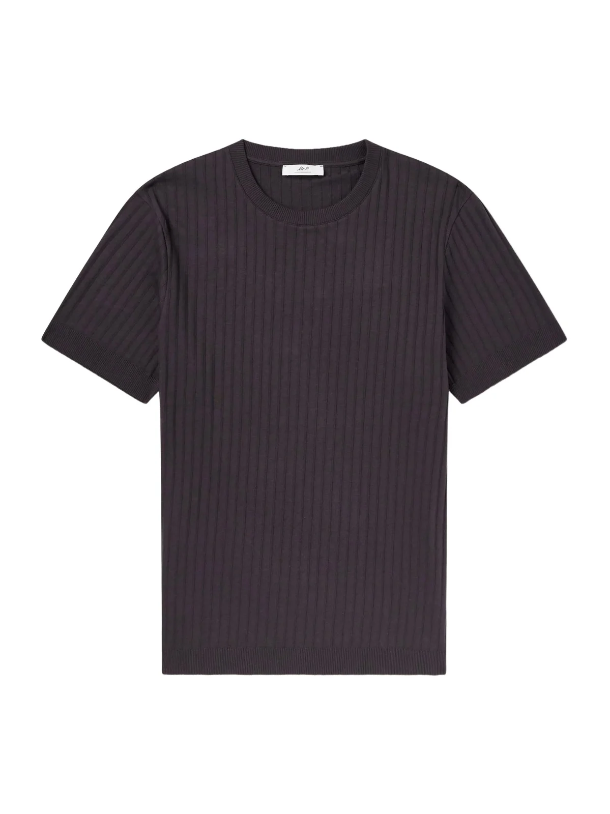 Ribbed Organic Cotton T-Shirt - Men Ribbed Organic Cotton T-Shirt - Men