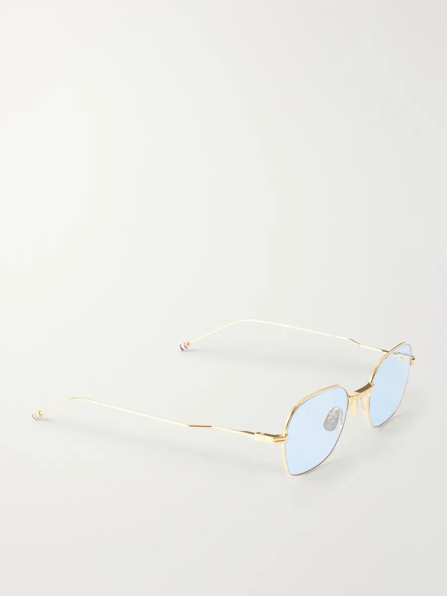 Thom Browne Rectangular-Frame Gold-Toned Sunglasses - Men | Thumbnail 3 Thom Browne Rectangular-Frame Gold-Toned Sunglasses - Men | Thumbnail 3