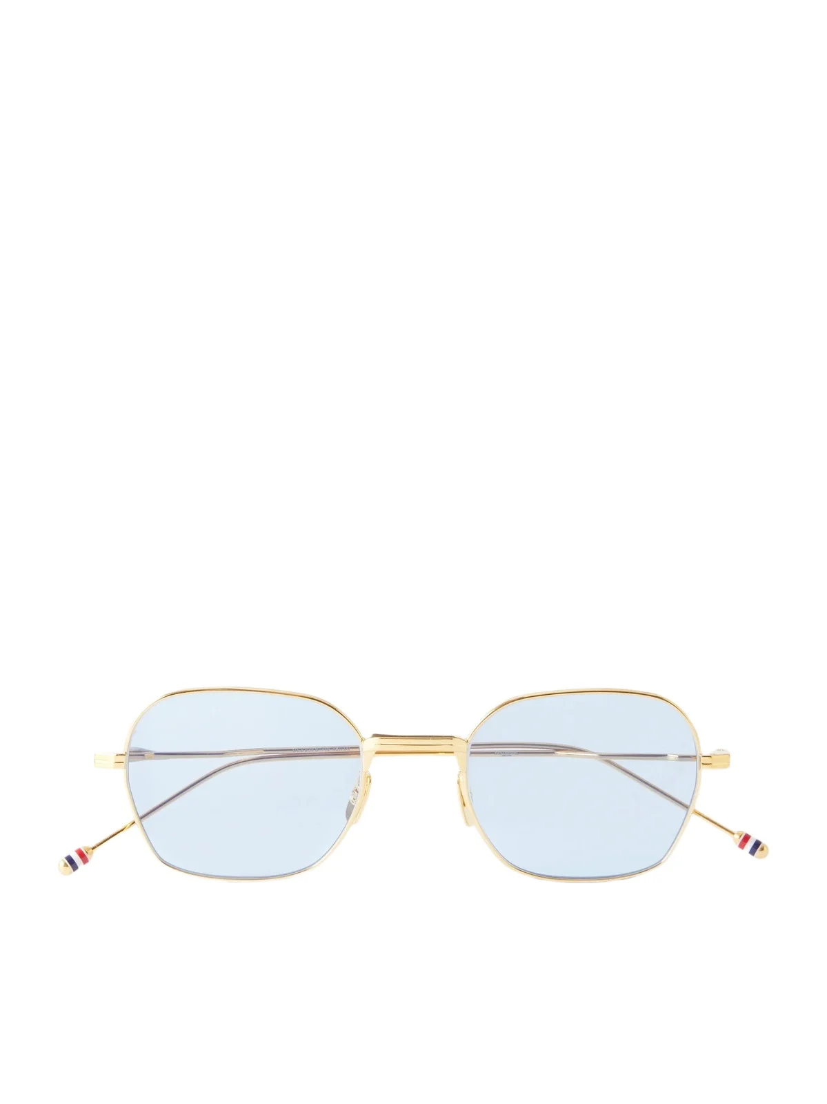 Square-Frame Gold-Toned Titanium Sunglasses - Men Square-Frame Gold-Toned Titanium Sunglasses - Men
