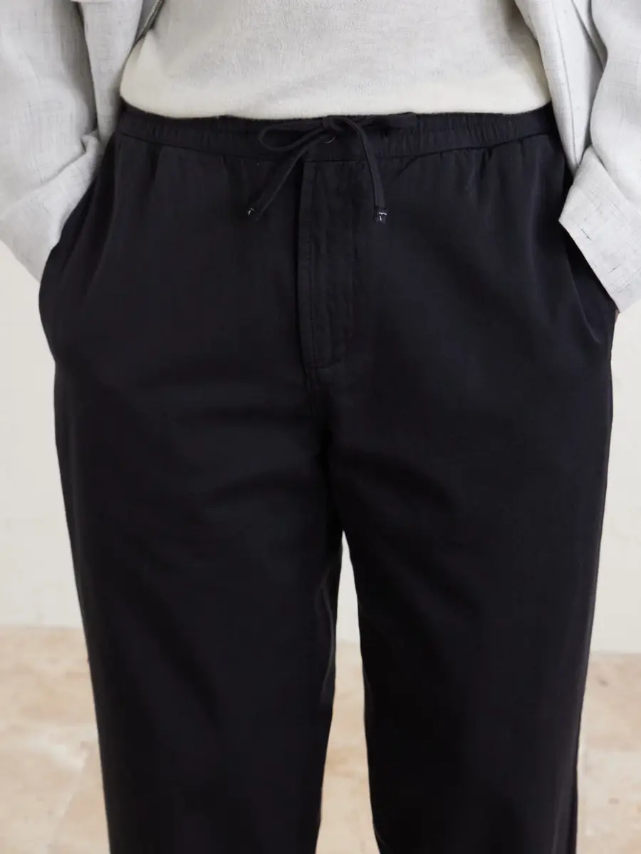 MR P. Edward Straight-Leg Organic Cotton-Twill Drawstring Trousers - Men | Thumbnail 5