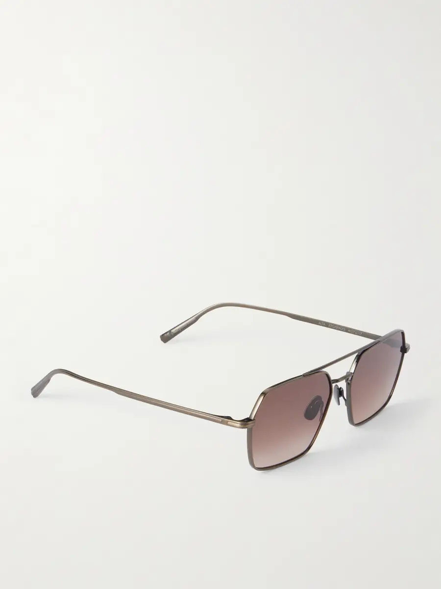 Garrett Leight California Optical Alta Double-Bridge Aviator-Style Gold-Tone Titanium Sunglasses - Men | Thumbnail 3 Garrett Leight California Optical Alta Double-Bridge Aviator-Style Gold-Tone Titanium Sunglasses - Men | Thumbnail 3