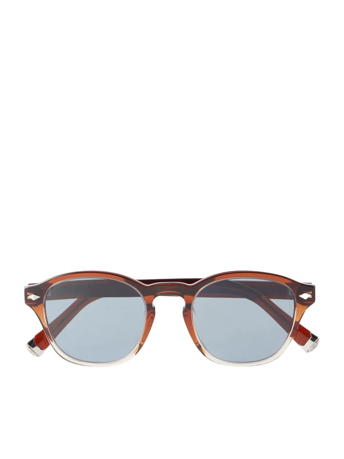 Round-Frame Two-Tone Acetate Sunglasses - Men Round-Frame Two-Tone Acetate Sunglasses - Men