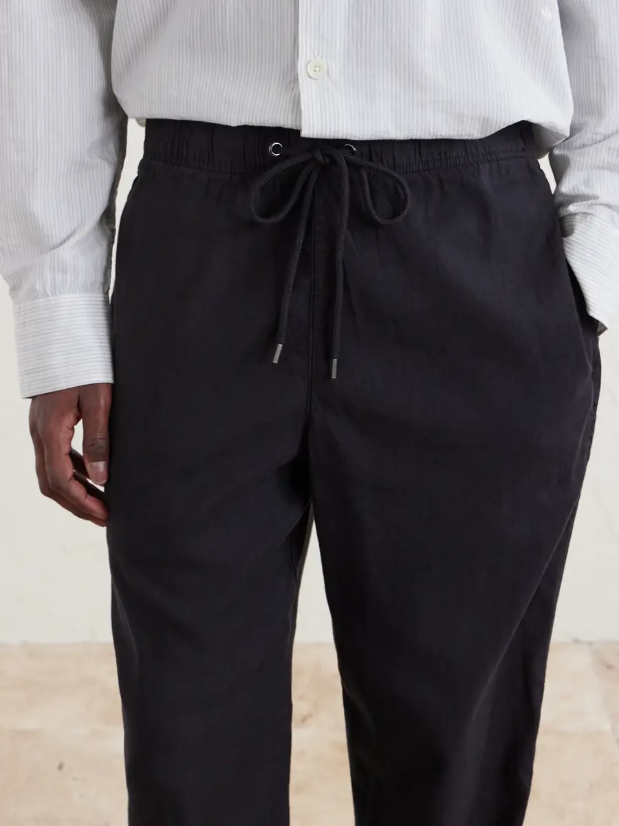 James Perse Straight-Leg Linen-Blend Canvas Drawstring Trousers - Men | Thumbnail 5 James Perse Straight-Leg Linen-Blend Canvas Drawstring Trousers - Men | Thumbnail 5