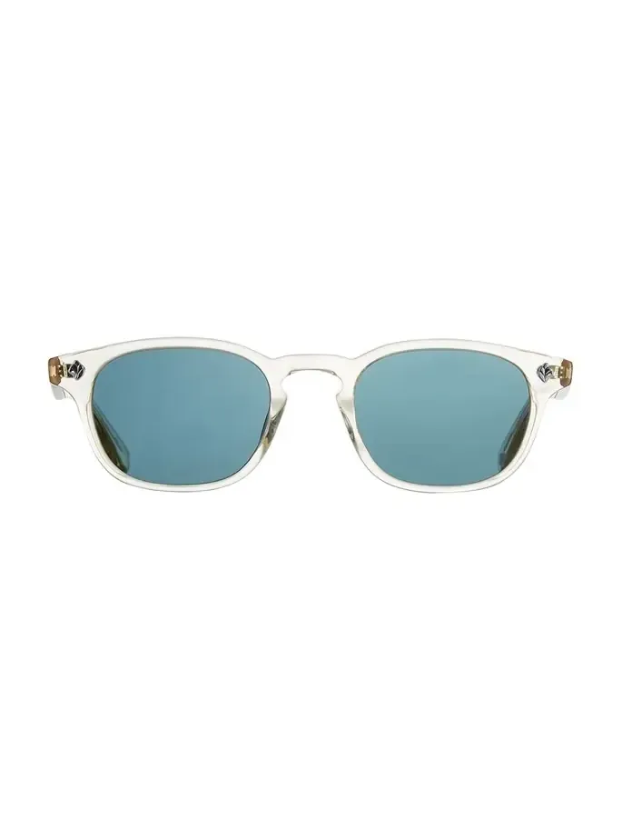 Garrett Leight Men's Ace Square Acetate Sunglasses, Clear/Blue | Thumbnail 1 Garrett Leight Men's Ace Square Acetate Sunglasses, Clear/Blue | Thumbnail 1